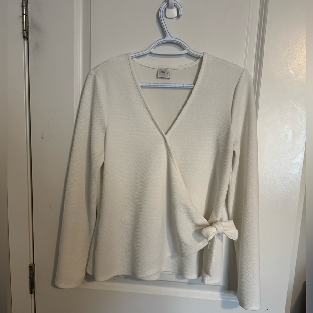White Wrap Top